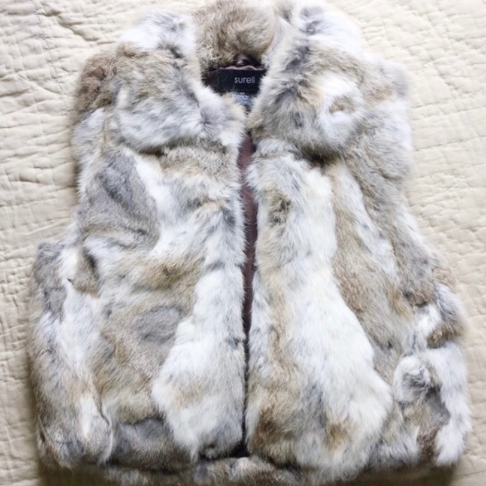 Surell rabbit fur vest. Genuine.